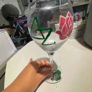 delta zeta wine glass.. two available